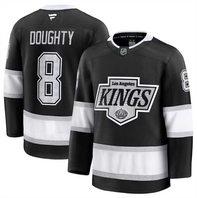Men%27s Los Angeles Kings #8 Drew Doughty Black 2024-25 Home Stitched Hockey Jersey Dzhi